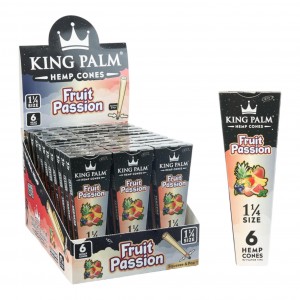 King Palm Hemp Cones 1 ¼ Size 6pk - 30ct Display